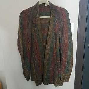 Fall colorful oversized cardigan